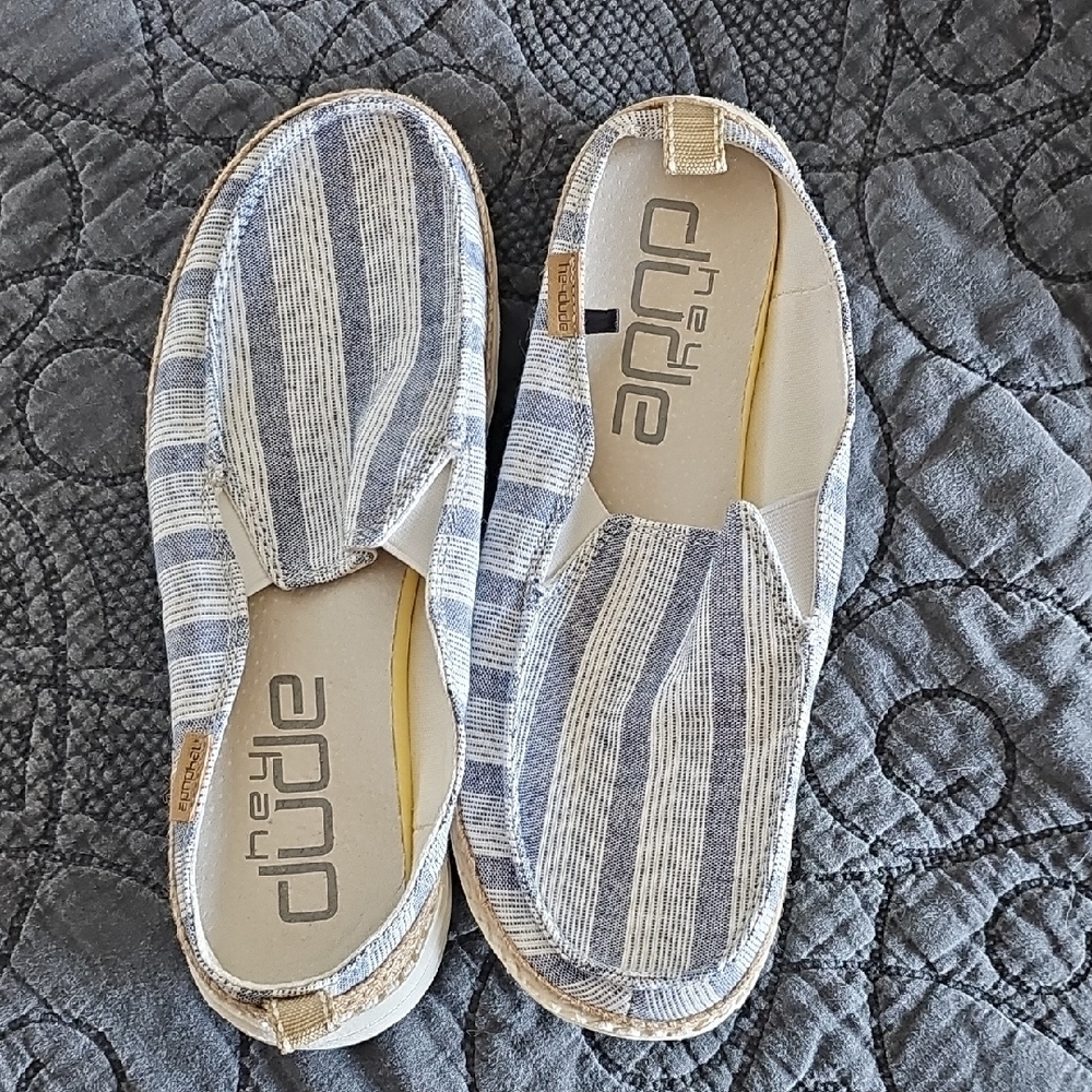 Hey Dude Striped Slip-On Shoes